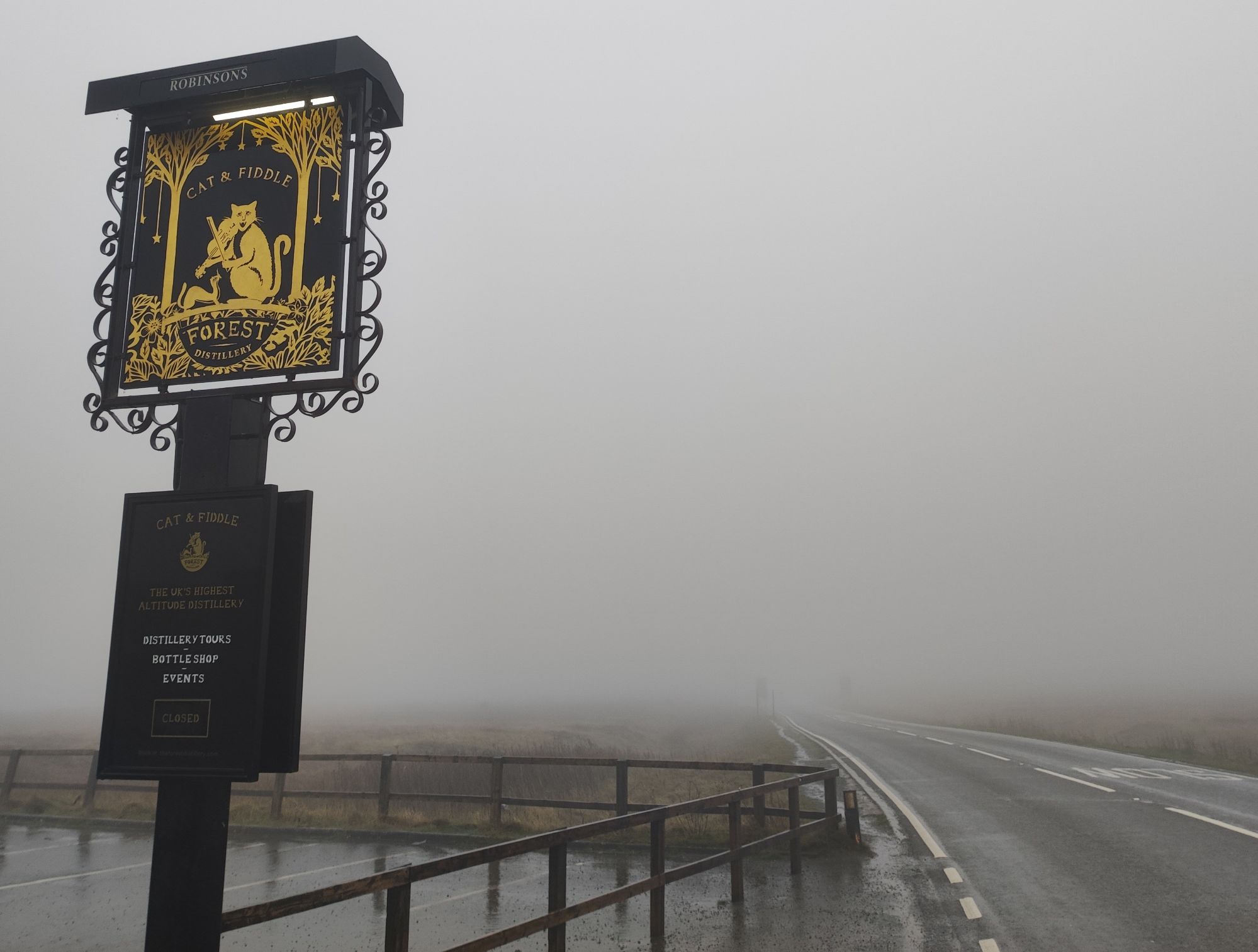 Cat and Fiddle fog all around